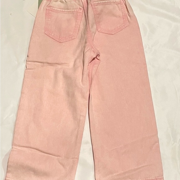 Sz 5T  H&M wide leg paper bag jeans light pink  NWT - Picture 6 of 9